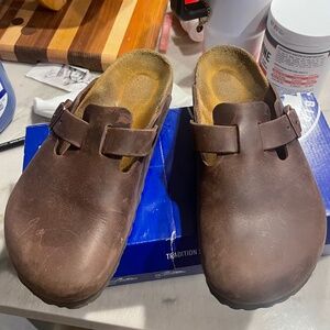 Birkenstock Boston clog oiled leather habana